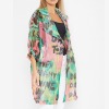 High Streets Green Multi Patterned Sheer Jacket on Sivvi